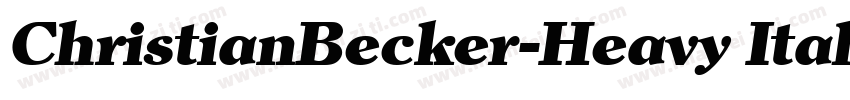 ChristianBecker-Heavy Italic字体转换